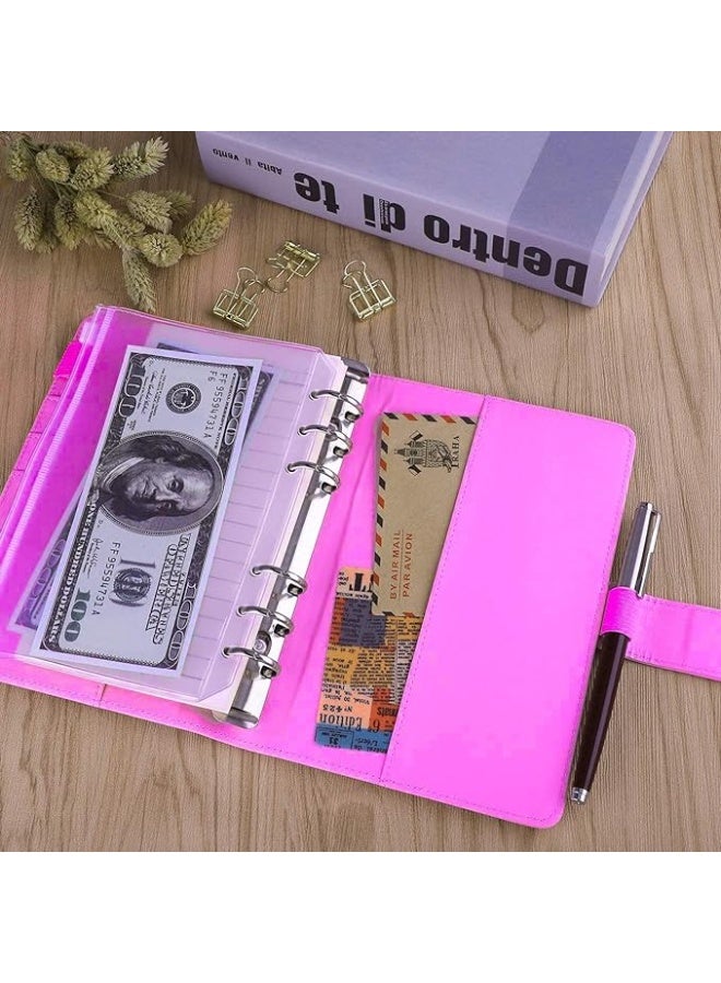Faux leather wallet, money pouch, budget and notepad with card slots, cash and money compartment - A6 - Image 3